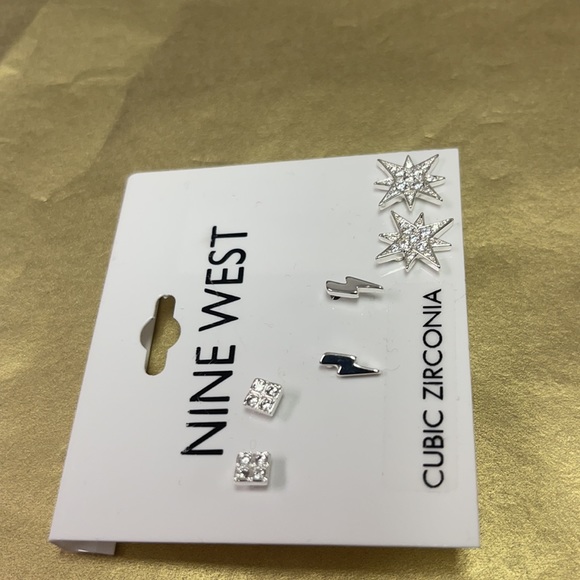 Brand new 3 pack Nine West cubic zirconia earrings. - Picture 7 of 11